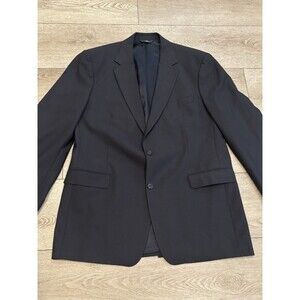 Brooks Brothers 346 Blazer Mens 45L Black 2 Button Wool Stretch‎ Formal Flaw